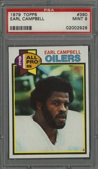 1979 Topps #390 Earl Campbell Rookie Card – PSA MINT 9